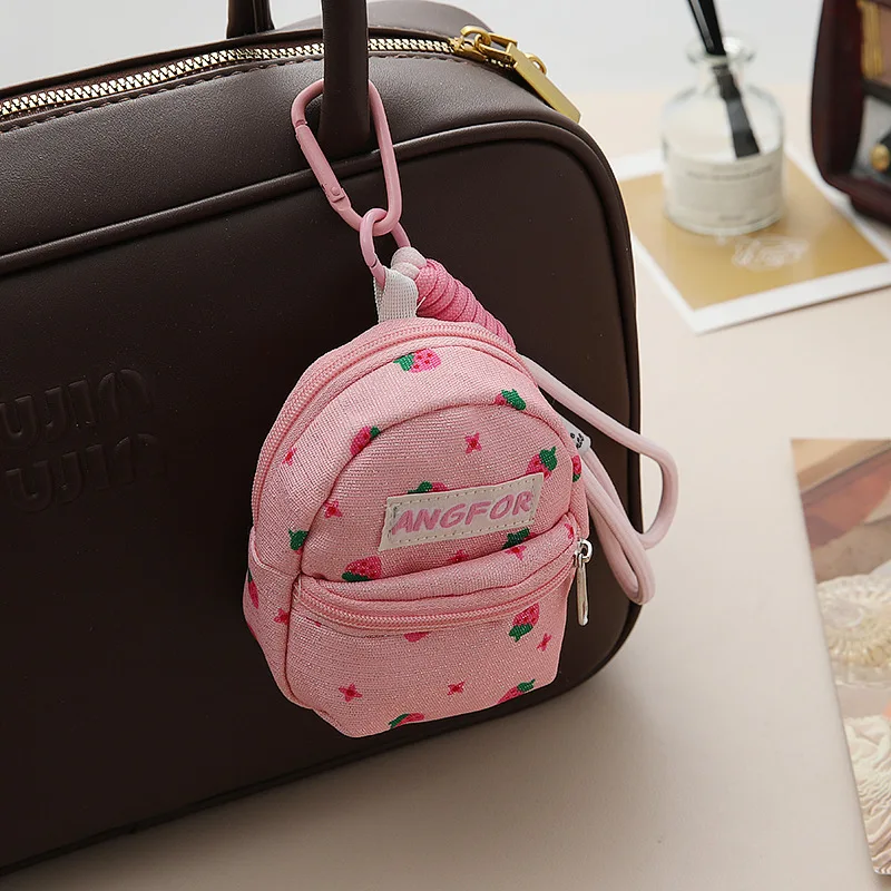 Mini Lipstick Earphone Bag, Trendy Niche Design Pendant Coin Purse, Cute Bag Charm with Lanyard