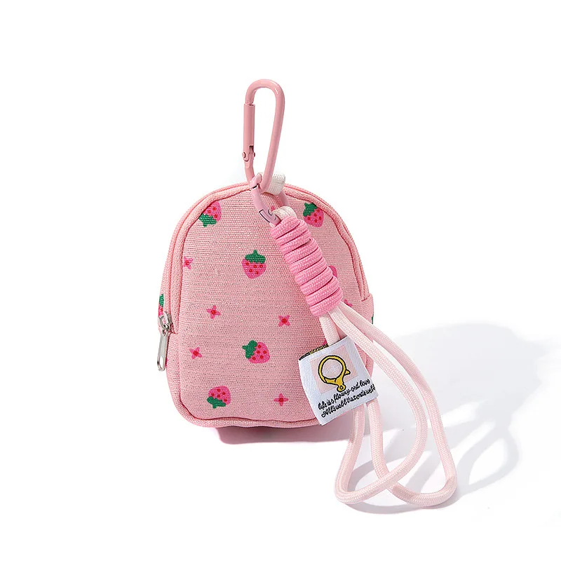 Mini Lipstick Earphone Bag, Trendy Niche Design Pendant Coin Purse, Cute Bag Charm with Lanyard