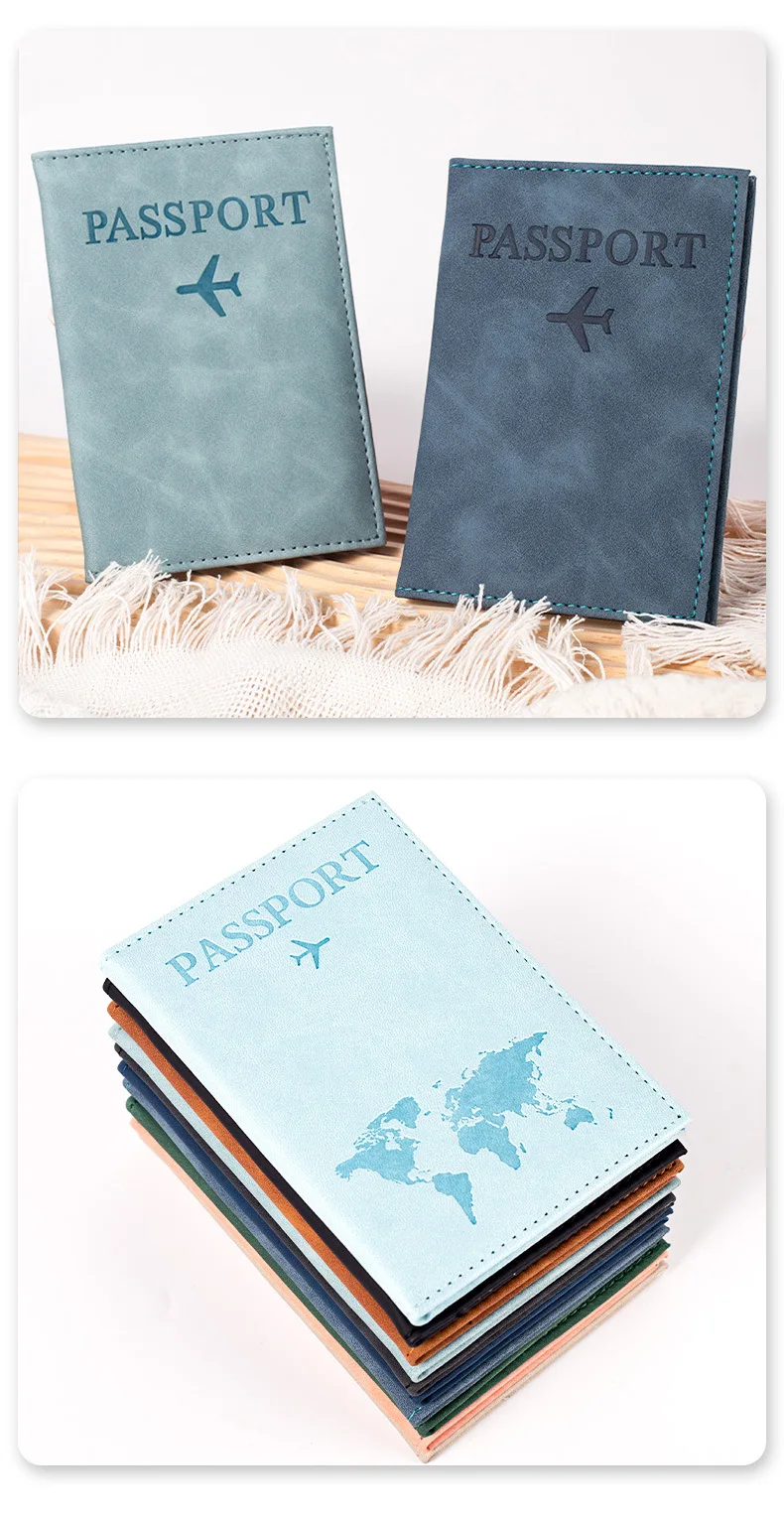 Airplane Passport Cover Case for Women Men Travel Passport Case Cute Passport Wallet Purse Girl Passport Holder