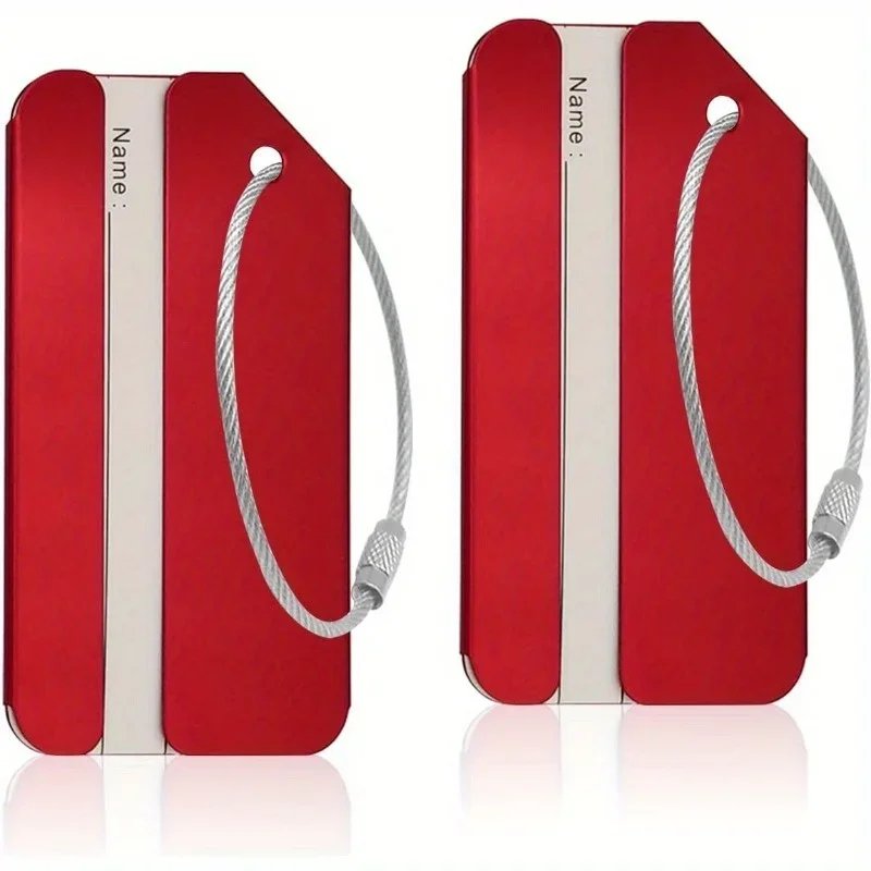 5Pcs Aluminum Luggage Tags Durable Travel Baggage Identifier with Secure Holder By Ovener