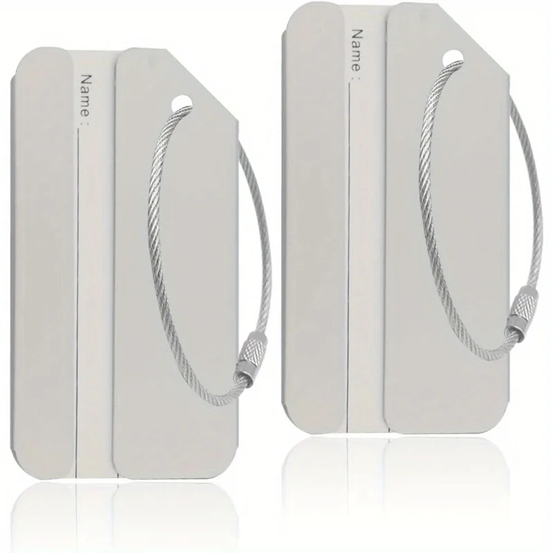 5Pcs Aluminum Luggage Tags Durable Travel Baggage Identifier with Secure Holder By Ovener