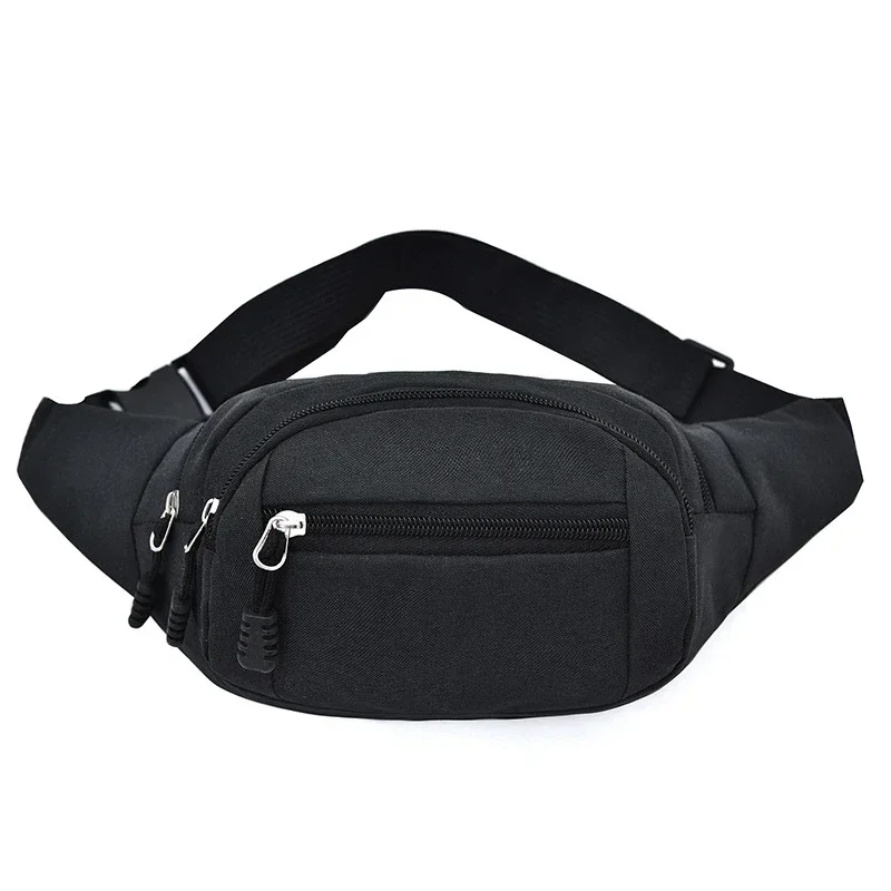 Men's Breast Package Waterproof Outdoor Sports Bag Canvas Pouch Korean-style Waist Bag Fanny Pouch Crossbody Male Banana Bag