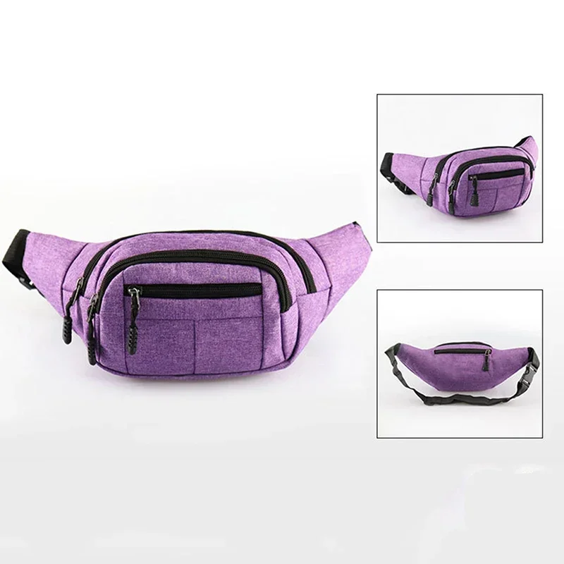 Men's Breast Package Waterproof Outdoor Sports Bag Canvas Pouch Korean-style Waist Bag Fanny Pouch Crossbody Male Banana Bag