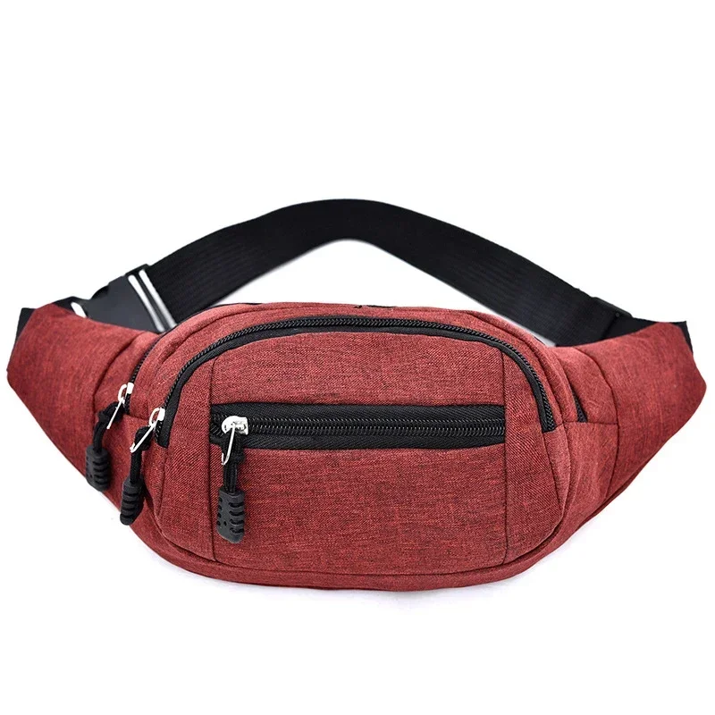 Men's Breast Package Waterproof Outdoor Sports Bag Canvas Pouch Korean-style Waist Bag Fanny Pouch Crossbody Male Banana Bag