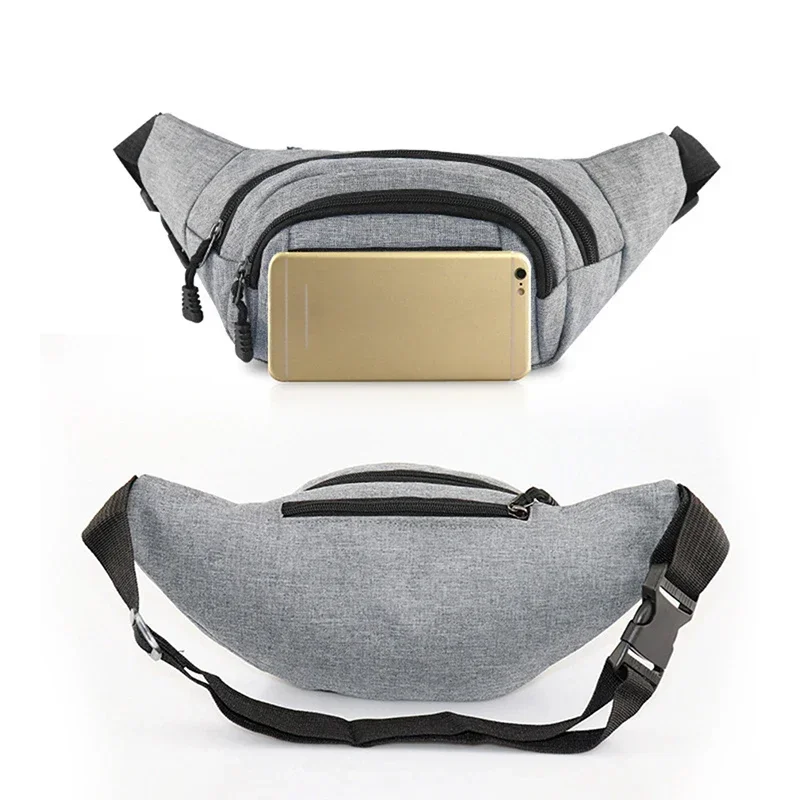Men's Breast Package Waterproof Outdoor Sports Bag Canvas Pouch Korean-style Waist Bag Fanny Pouch Crossbody Male Banana Bag