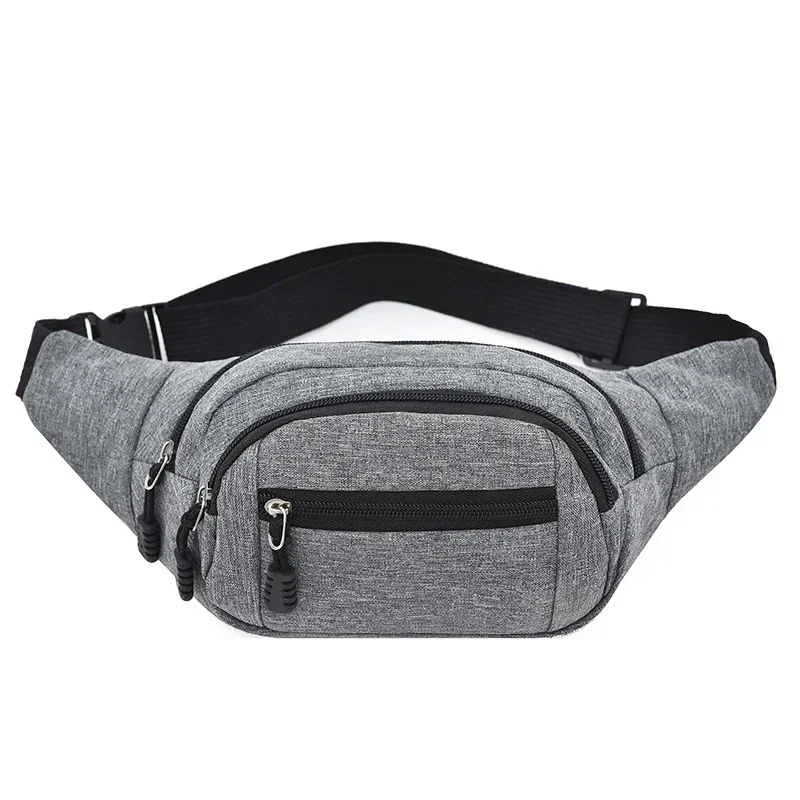 Men's Breast Package Waterproof Outdoor Sports Bag Canvas Pouch Korean-style Waist Bag Fanny Pouch Crossbody Male Banana Bag