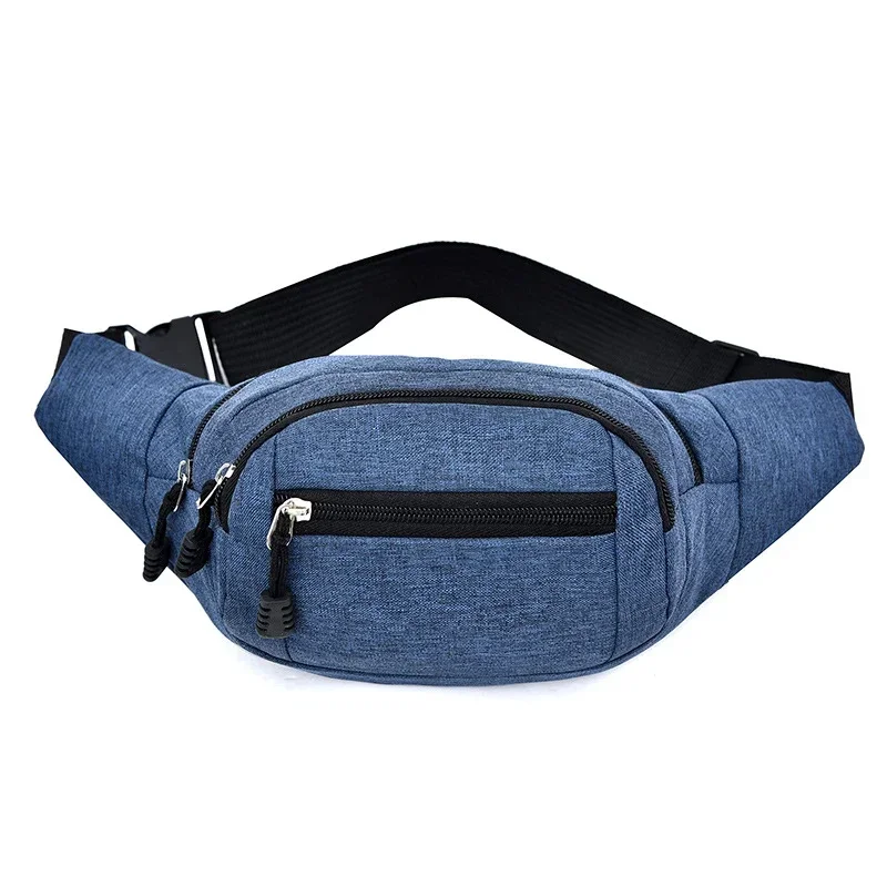 Men's Breast Package Waterproof Outdoor Sports Bag Canvas Pouch Korean-style Waist Bag Fanny Pouch Crossbody Male Banana Bag