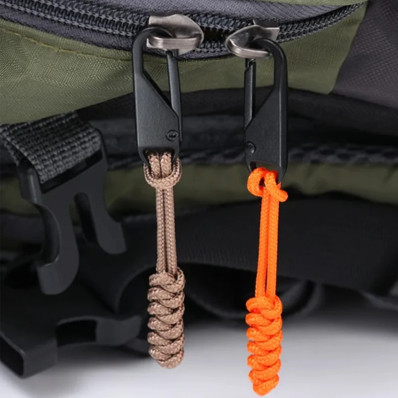 Portable Outdoor Bag Zipper Puller Metal Zipper Head Slider Detachable Wear-resistant Weave Zippers Pull DIY Sewing Accessorie