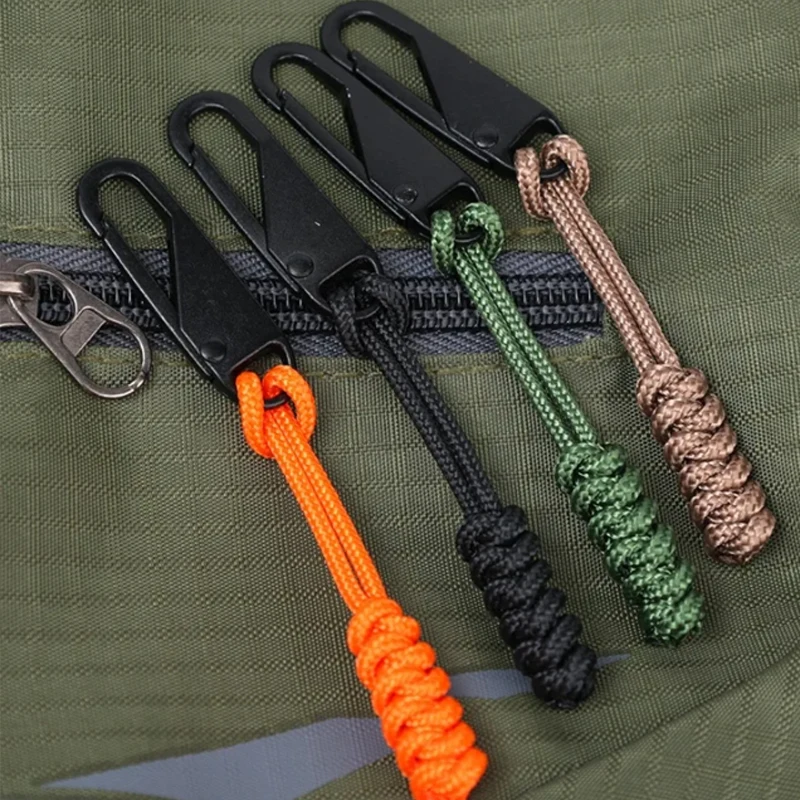 Portable Outdoor Bag Zipper Puller Metal Zipper Head Slider Detachable Wear-resistant Weave Zippers Pull DIY Sewing Accessorie