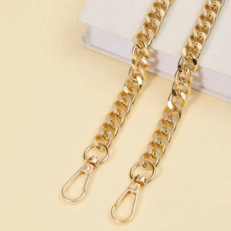 55cm Versatile Aluminum Chain Color Retaining Gold Diy Handmade Metal Wrap Chain Underarm Shoulder Strap Replacement Strap