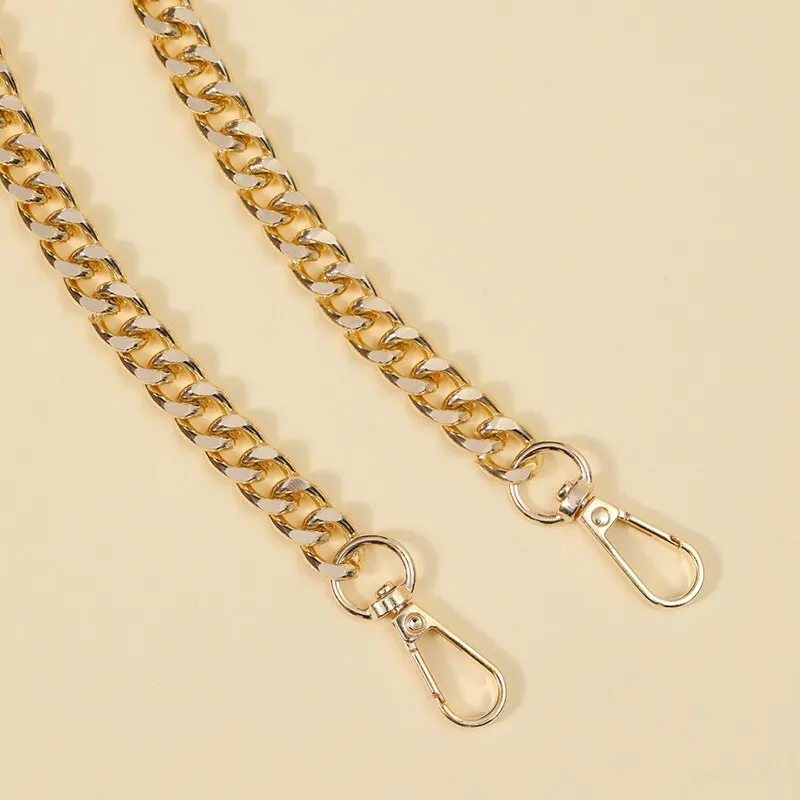 55cm Versatile Aluminum Chain Color Retaining Gold Diy Handmade Metal Wrap Chain Underarm Shoulder Strap Replacement Strap