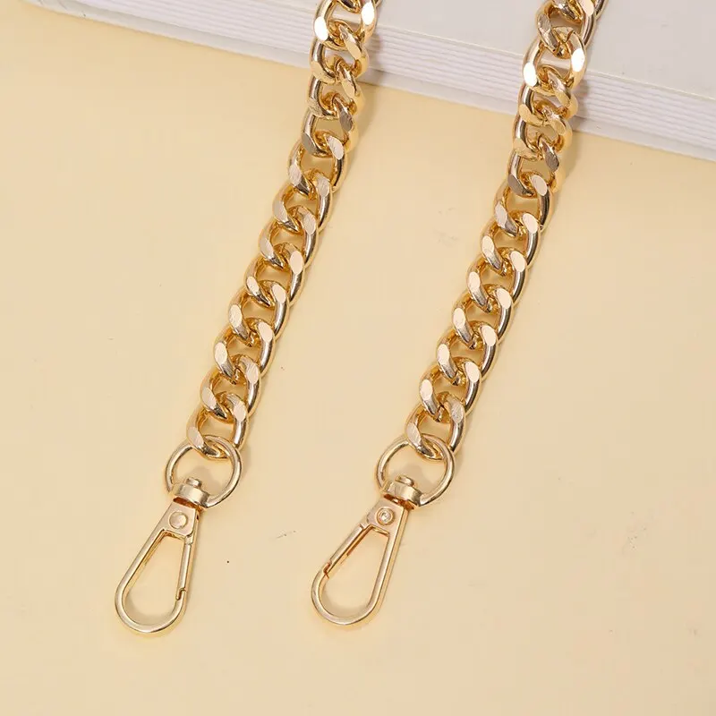 55cm Versatile Aluminum Chain Color Retaining Gold Diy Handmade Metal Wrap Chain Underarm Shoulder Strap Replacement Strap