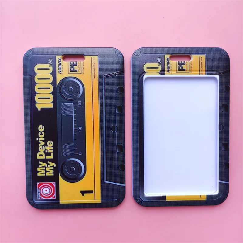 Retro Tape Card Holder Lanyard Camera Neck Strap Credit Card Case ID Badge Holders Credentials Protection Card Holders