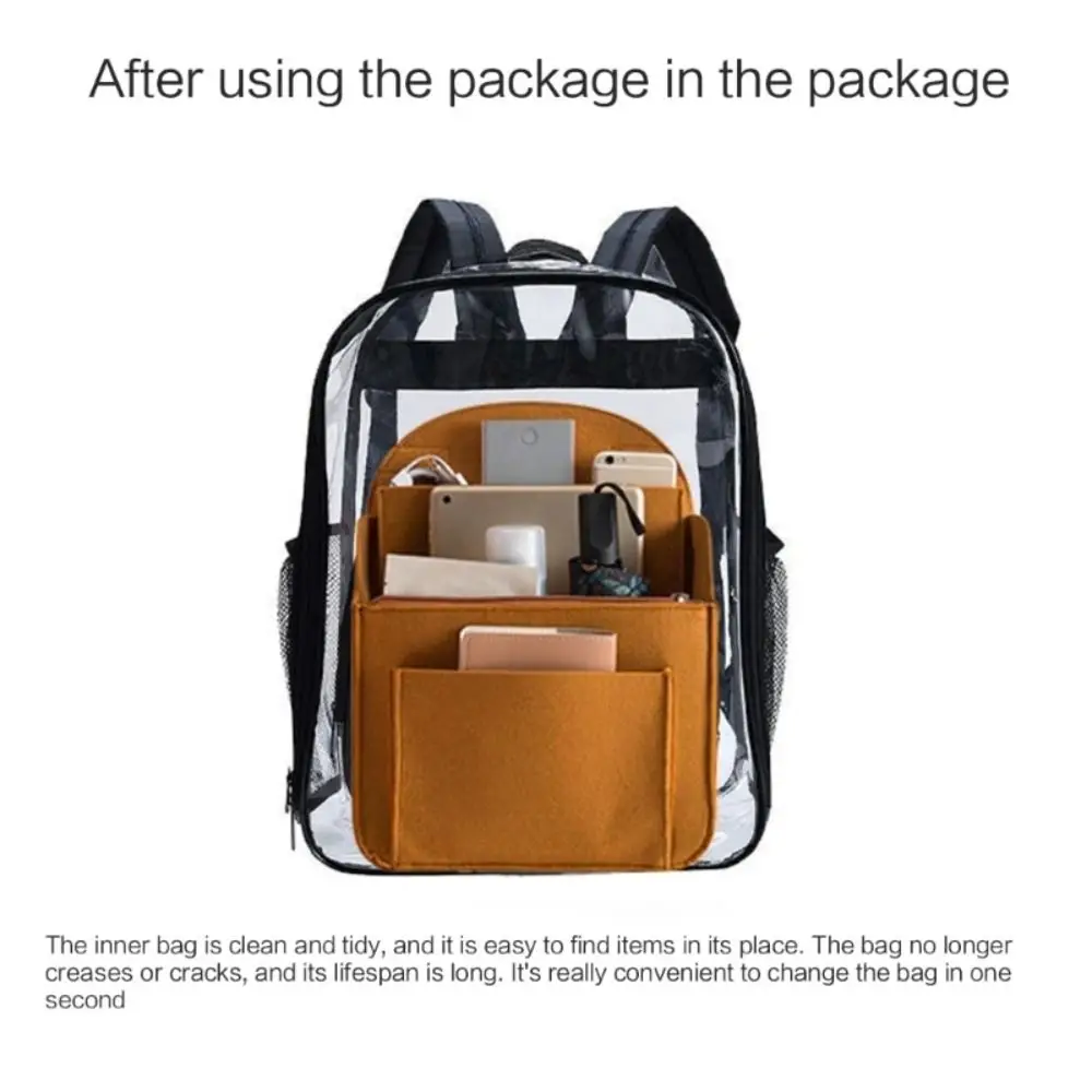 Portable Backpack Insert Small Bag Cosmetic Bags Makeup Organizer Interior Travel Bag Women Divider Shoulder Bag
