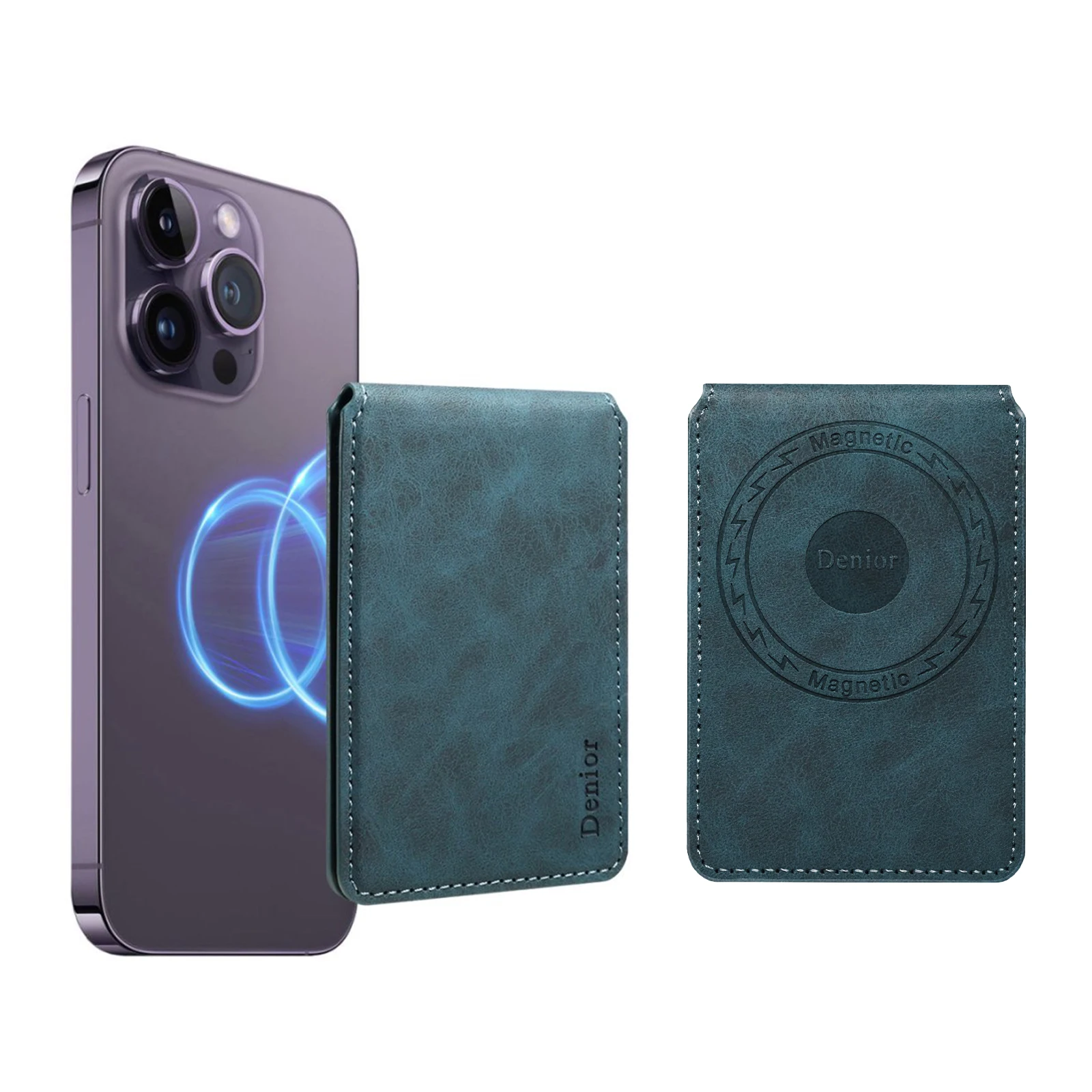 Denior Magnetic Card Holder Leather Card Bag Suitable For Magsafe Function Phone Case