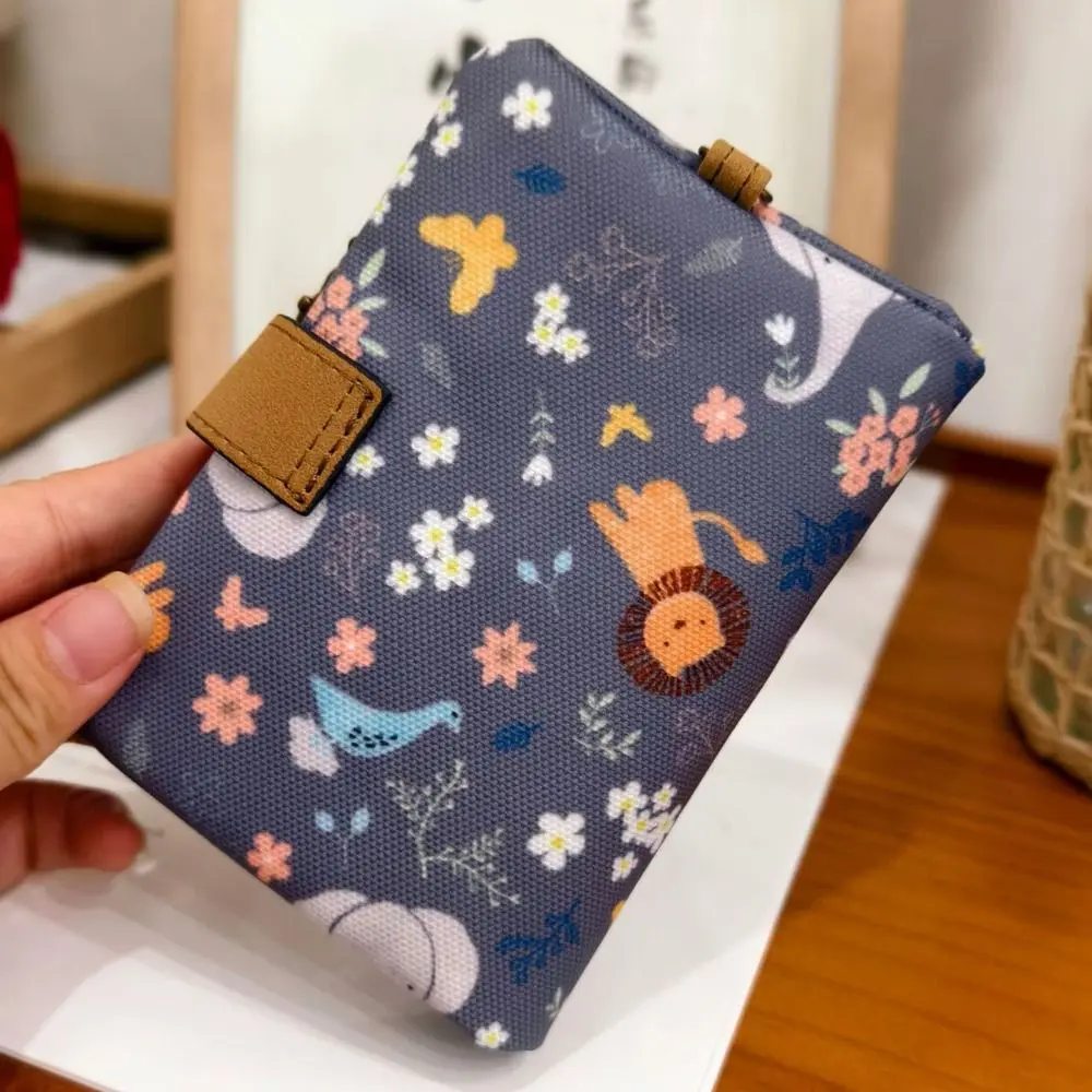 Women Cute Zipper Hasp Short Wallet PU Leather-Capacity Coin Purse Money Bag Frosted Printing ID Card Holder Girl Cute Clutch