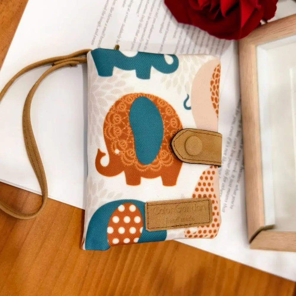 Women Cute Zipper Hasp Short Wallet PU Leather-Capacity Coin Purse Money Bag Frosted Printing ID Card Holder Girl Cute Clutch