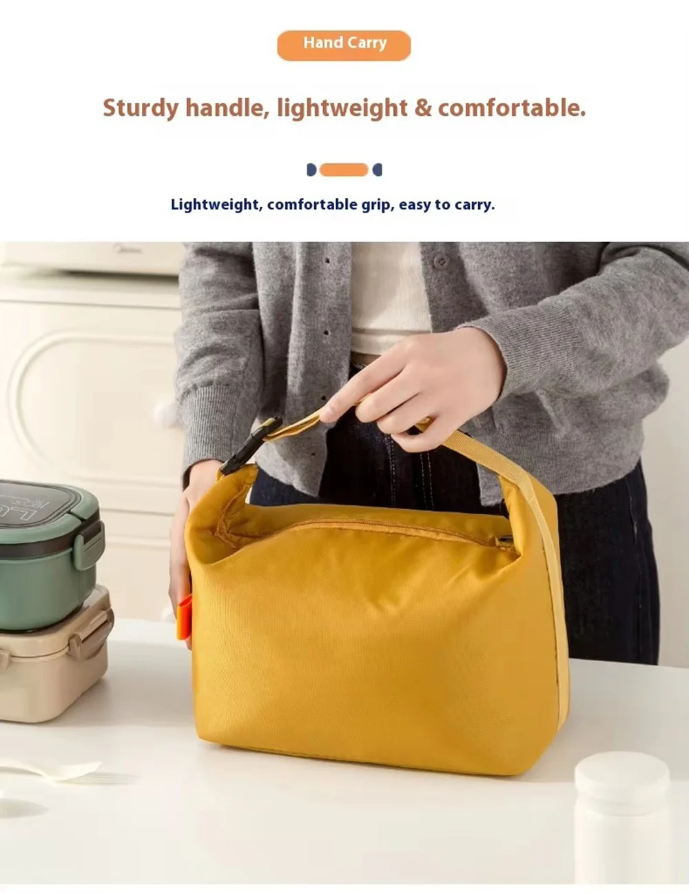 Japanese Minimalist Lunch Bag Thickened Aluminum Foil Insulated Bento Bag for Work School Picnic Outdoor Pack