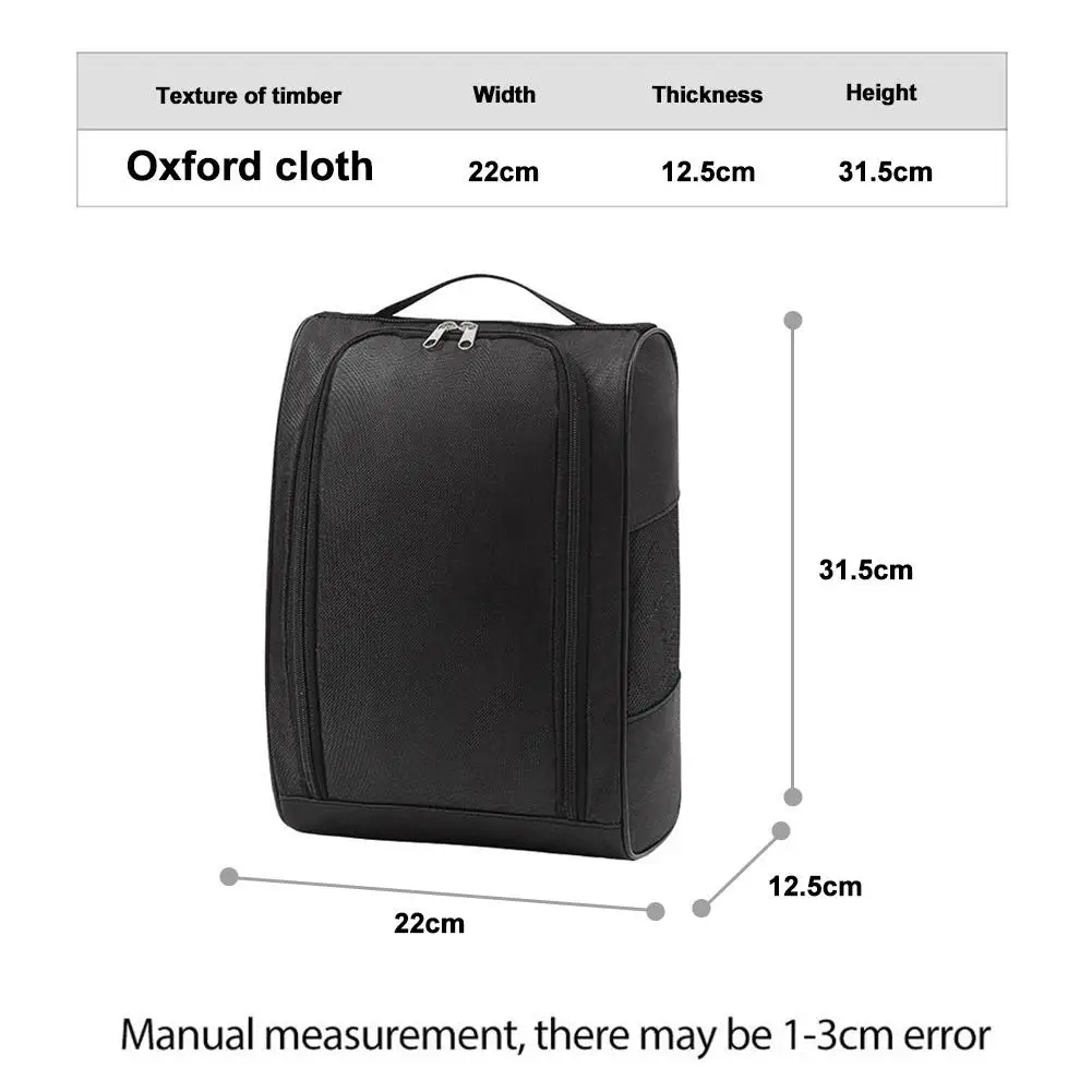 Portable Golf Shoe Bag High Quality Oxford Cloth Handbag Waterproof Dustproof Lightweight Football Tennis Shoe Storage Bag