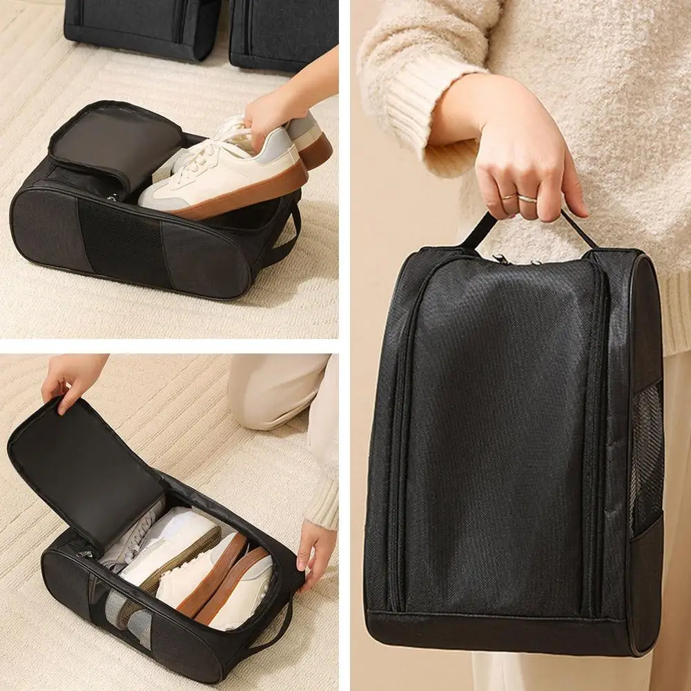 Portable Golf Shoe Bag High Quality Oxford Cloth Handbag Waterproof Dustproof Lightweight Football Tennis Shoe Storage Bag