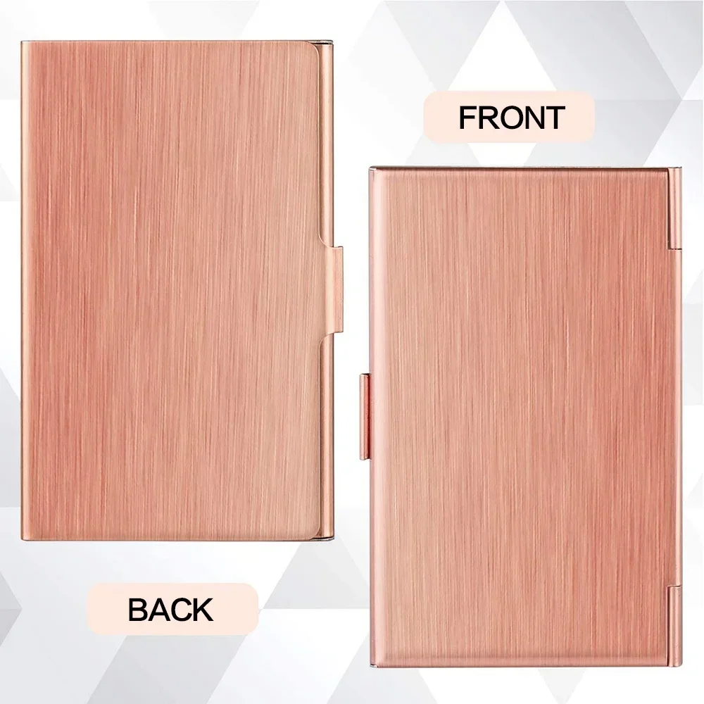 Premium Ultra Thin Stainless Steel Business Card Holder - Silver Metal Pocket Case for Men and Women Simple Design Wallet