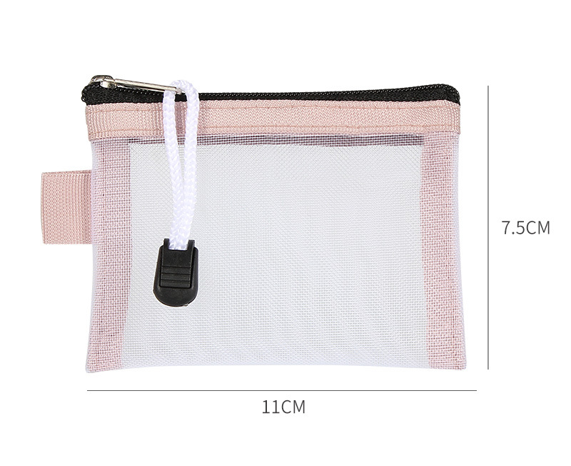 Mesh Coin Purse Wallet for Women Clear Zipper Pouch Storage Bags Girl Card Holder Key Money Small Purses