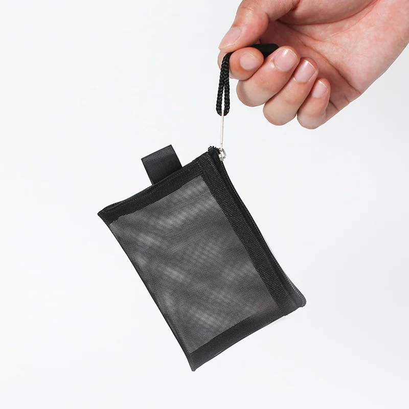 Mesh Coin Purse Wallet for Women Clear Zipper Pouch Storage Bags Girl Card Holder Key Money Small Purses