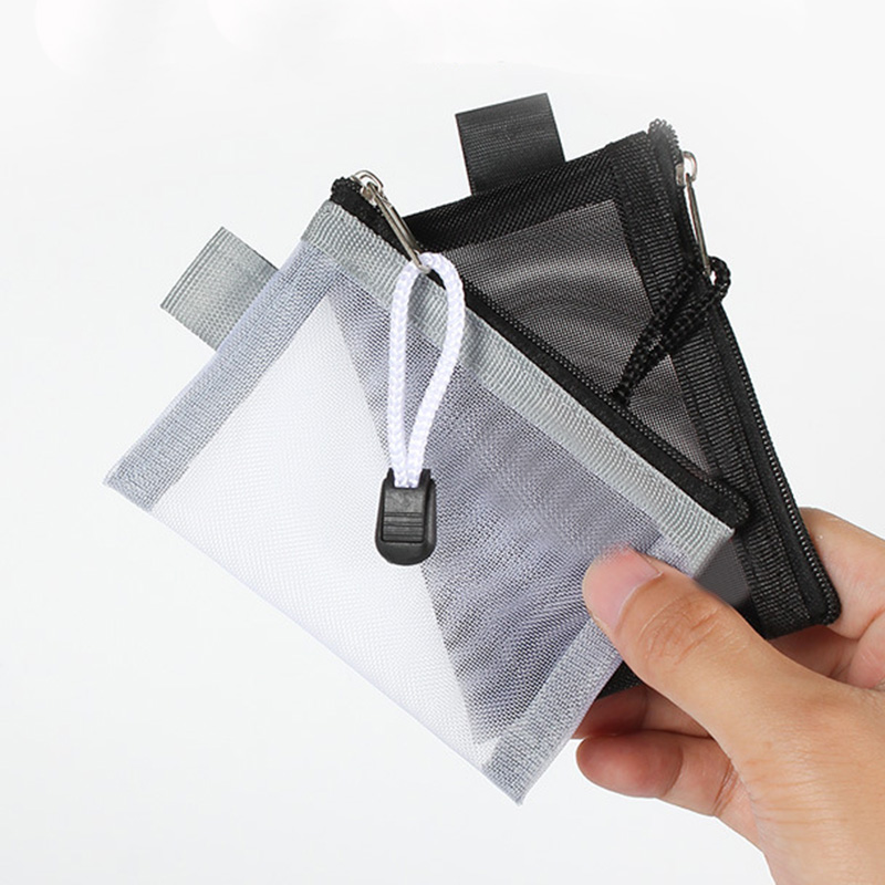 Mesh Coin Purse Wallet for Women Clear Zipper Pouch Storage Bags Girl Card Holder Key Money Small Purses