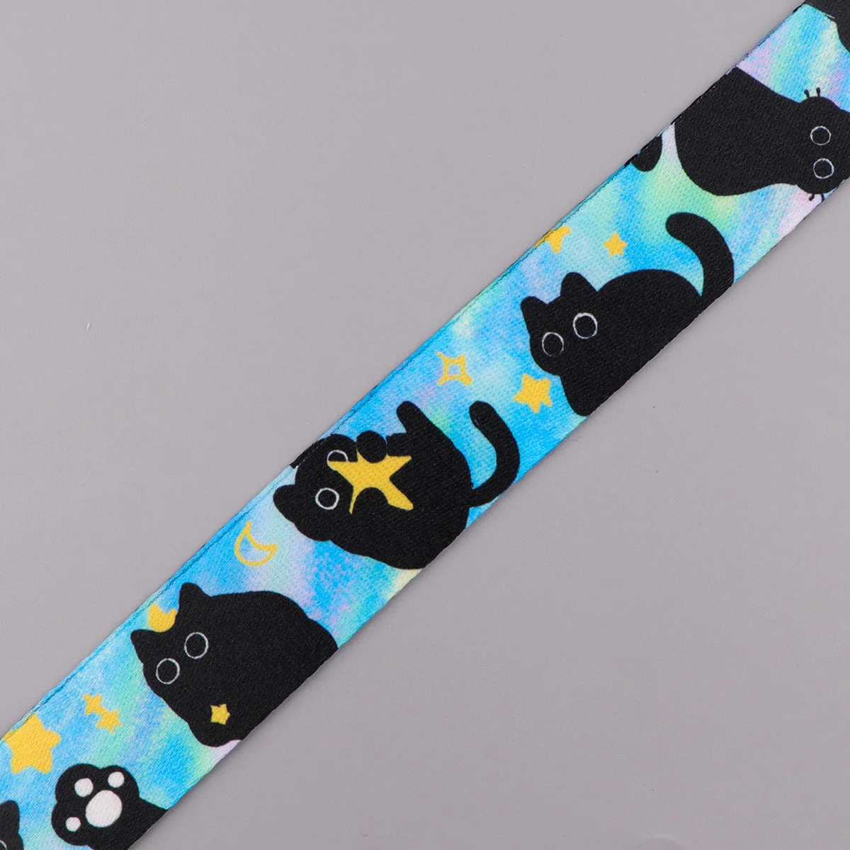 Black Cat Card Holder Lanyard Cartoon Animals Neck Strap Credit Card Case ID Badge Holders Credentials Protection Card Cover