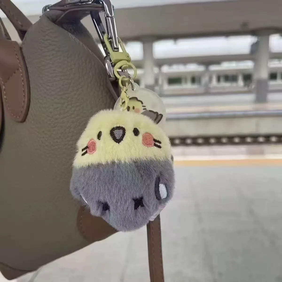 Cute Little Parrot Bird Adorable Hanging Ornaments for School Bags and Handbags Plush Dolls Super Cute with a Girlish Heart