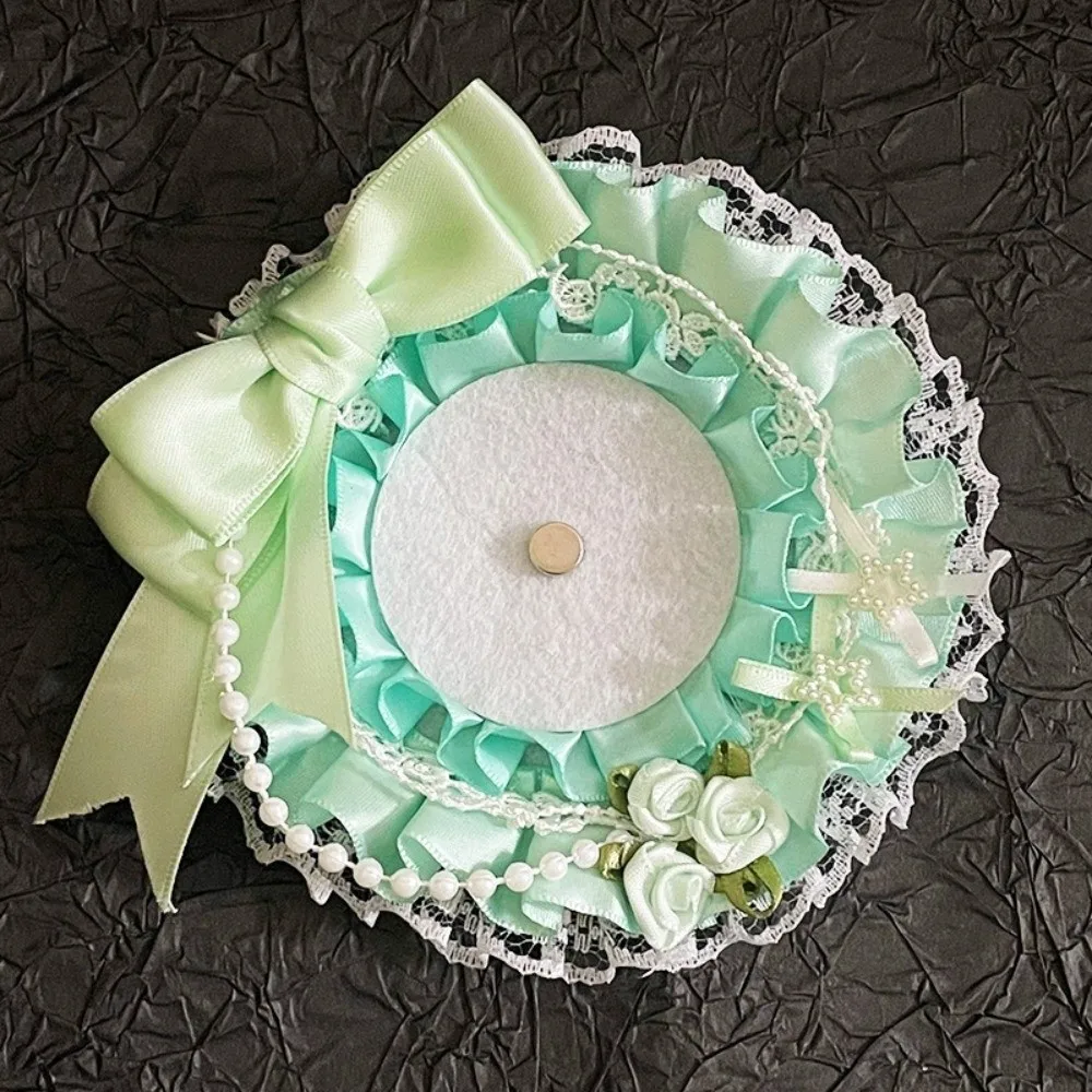 Kawaii DIY Lace Card Holder with Ribbon Lolita Lace Photocard Case Anime Idol Display Photo Protector Case Anime Accessory