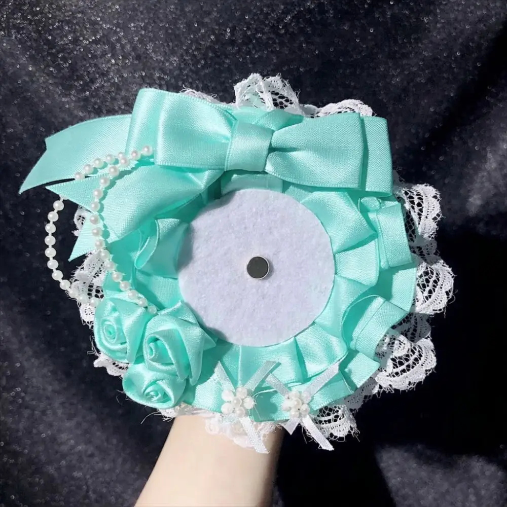 Kawaii DIY Lace Card Holder with Ribbon Lolita Lace Photocard Case Anime Idol Display Photo Protector Case Anime Accessory