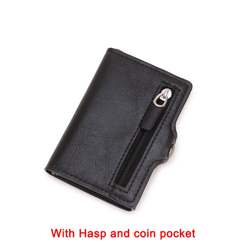 Carbon Fiber Rfid Blocking Men ID Credit Card Holders Wallet Leather Metal Business Bank CreditCard Cardholder Case Carteras