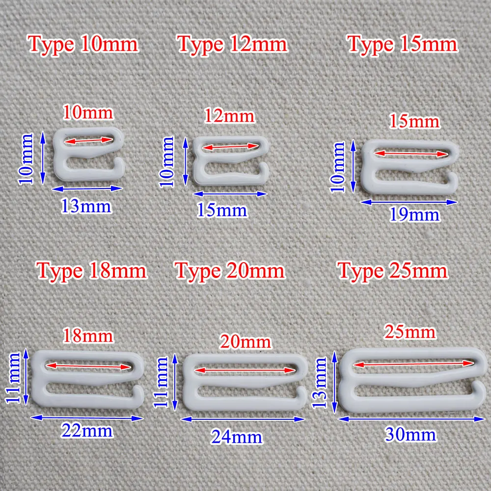 20pcs 10mm-25mm Metal Bra Strap Adjustment Buckles Underwear Sliders Rings Clips For Lingerie Adjustment DIY Accessories