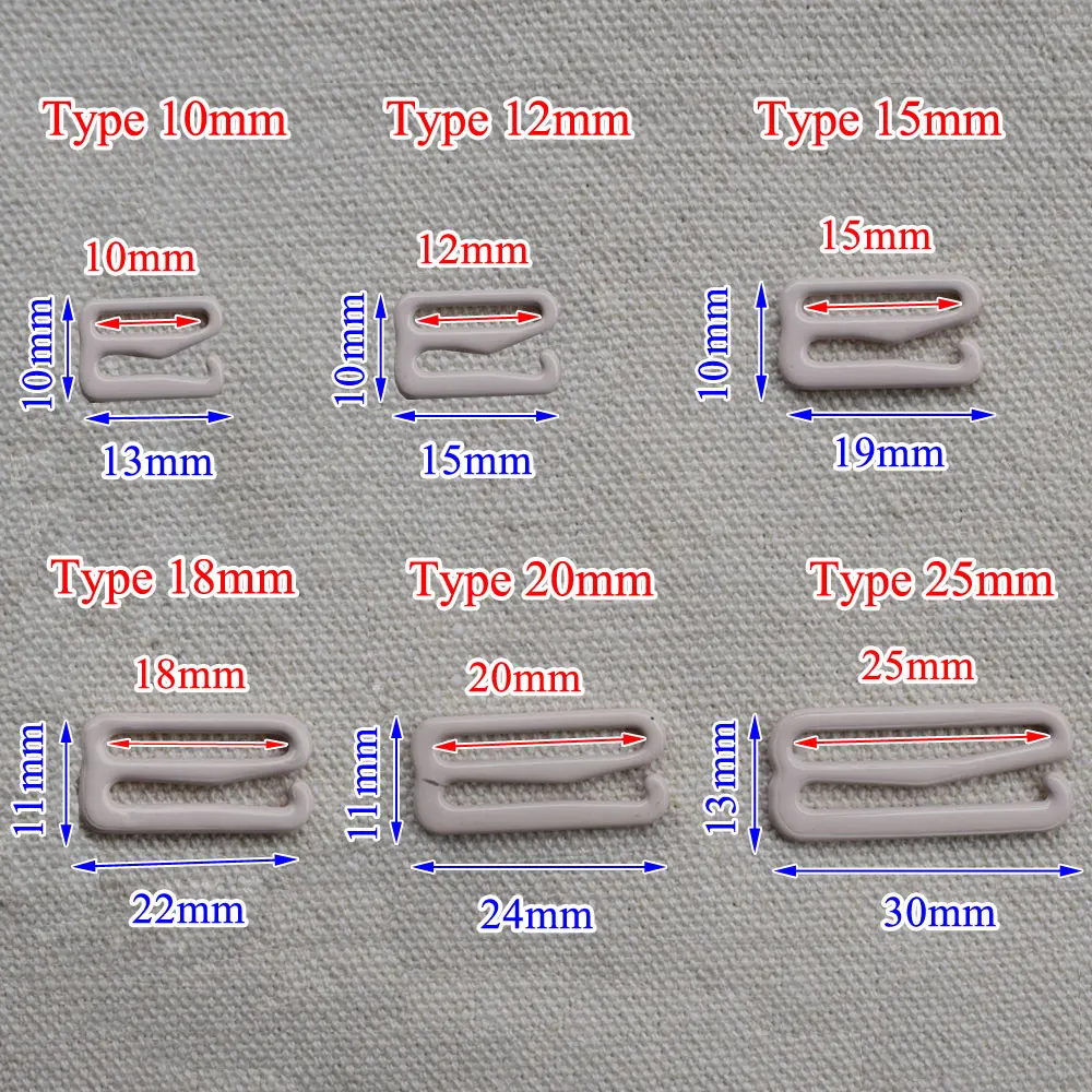 20pcs 10mm-25mm Metal Bra Strap Adjustment Buckles Underwear Sliders Rings Clips For Lingerie Adjustment DIY Accessories