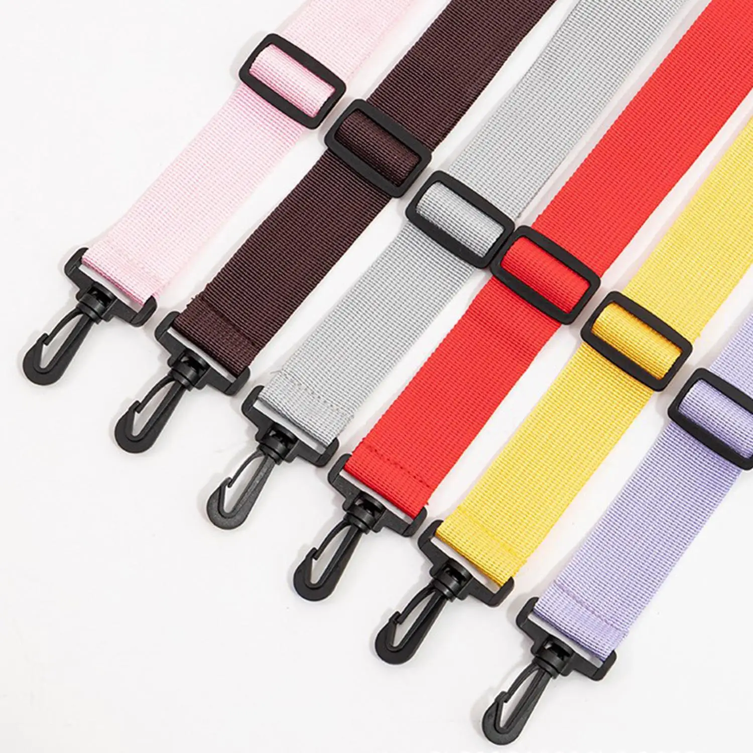 Pure color canvas Cotton cloth Webbing bag strap belt adjustable black plastic hook clasp DIY Crossbody bag Accessories