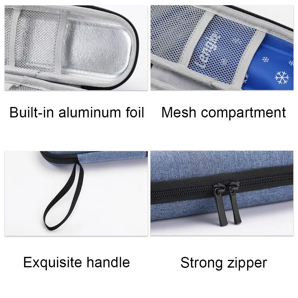 Travel Case Insulin Cooling Bag Thermal Insulated Diabetic Pocket Pill Protector Without Gel Oxford Medical Cooler Home Travel
