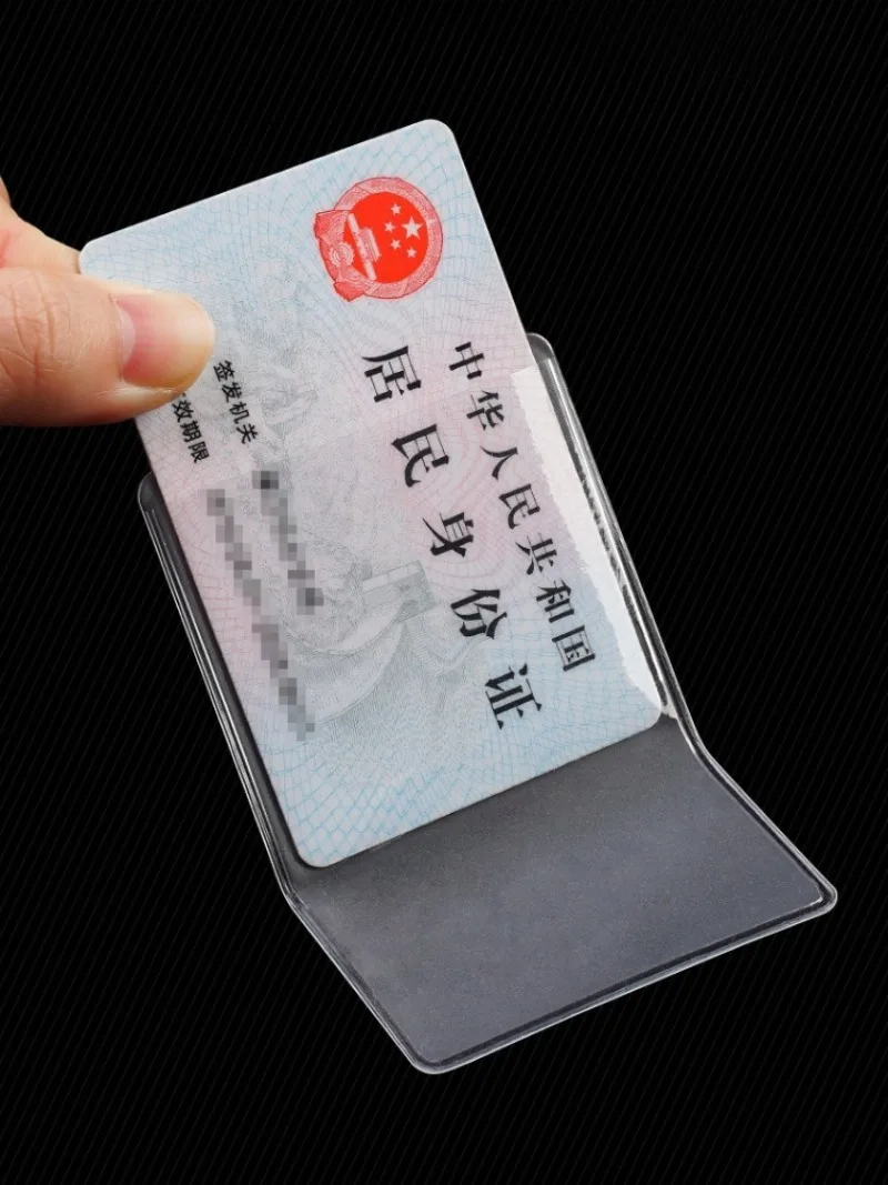 1/5/10pcs Waterproof Transparent Card Cover Holder for Women Men Student ID Credit Bus Cards Protect