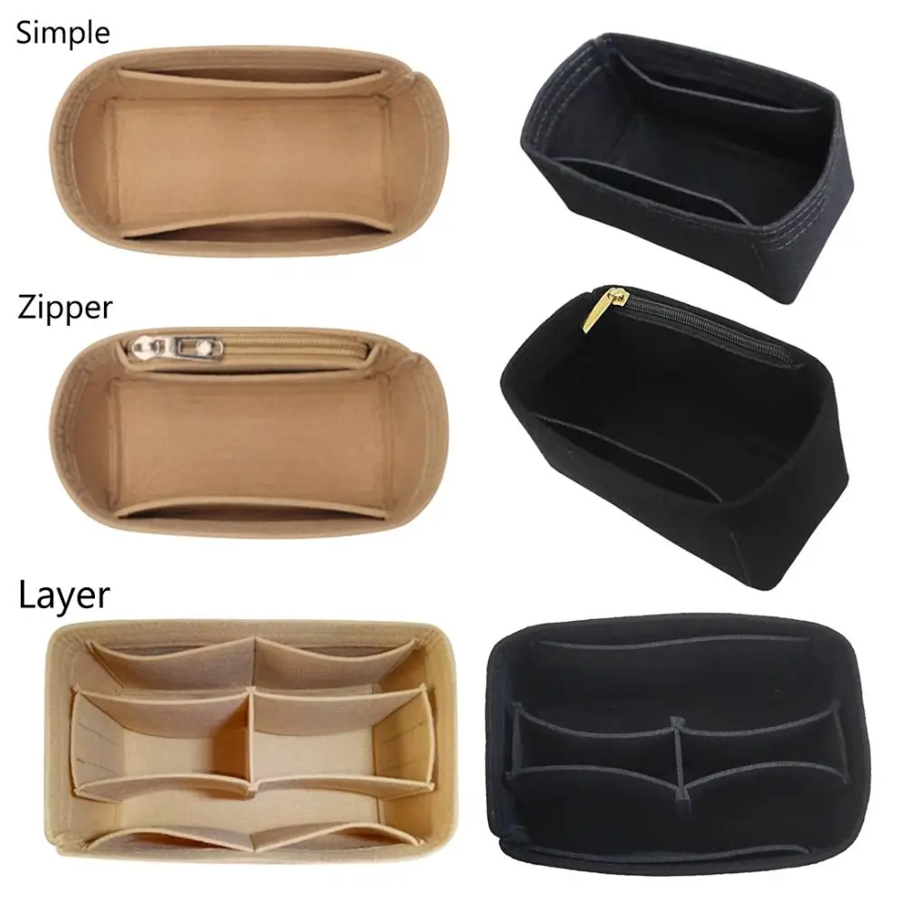 Felt Handbag Insert Bag Bag Support Storage Purse Liner Portable Organization Internal Bag for LV Nice Nano/Mini/BB/Vanity