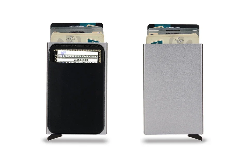 ID Bank Credit Card Holder Men's Wallet Anti Rfid Blocking Protected Magic Business Anti-theft Slim Thin Men Money CardHolder