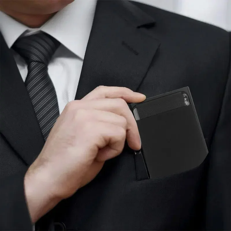 ID Bank Credit Card Holder Men's Wallet Anti Rfid Blocking Protected Magic Business Anti-theft Slim Thin Men Money CardHolder
