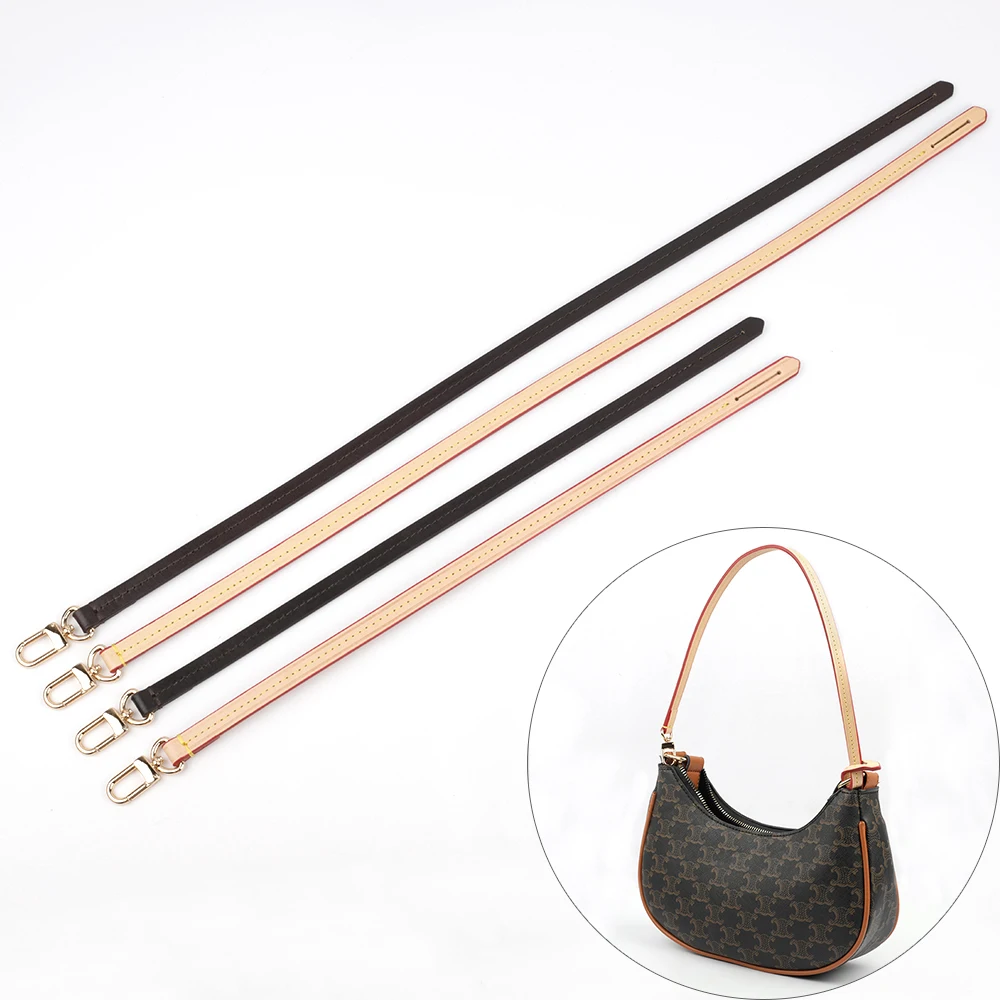 Bag Strap Vachetta Leather Short Bag Purse Handle Cowhide Shoulder Strap Replacement for Women Handbag Accessories