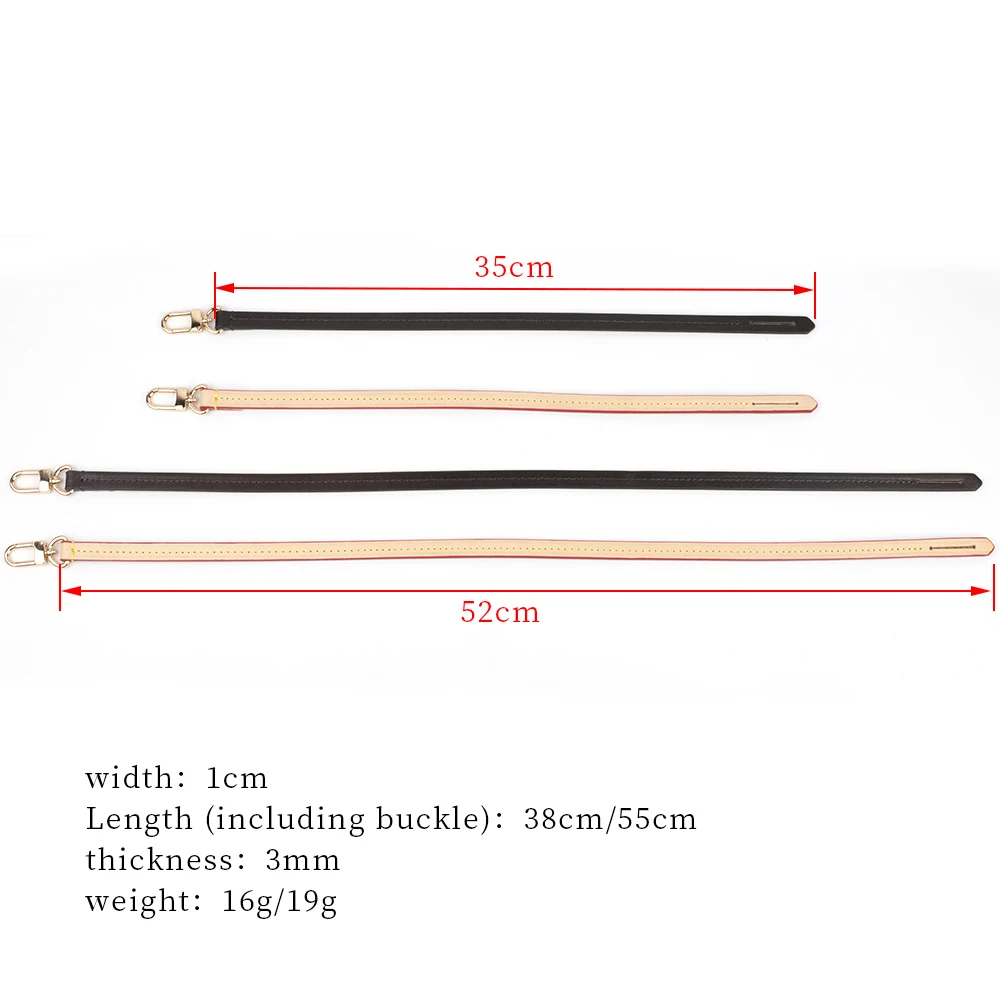 Bag Strap Vachetta Leather Short Bag Purse Handle Cowhide Shoulder Strap Replacement for Women Handbag Accessories