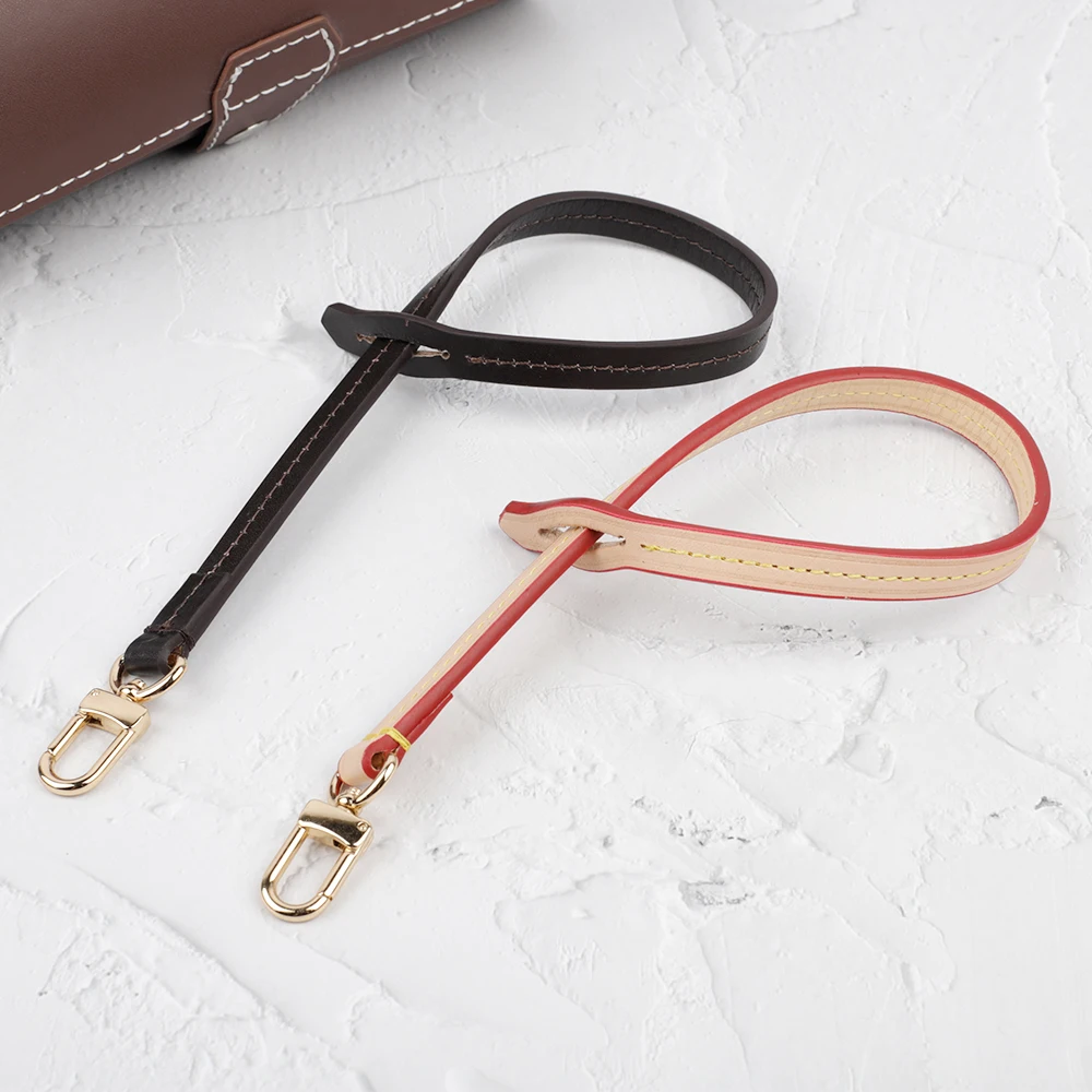 Bag Strap Vachetta Leather Short Bag Purse Handle Cowhide Shoulder Strap Replacement for Women Handbag Accessories