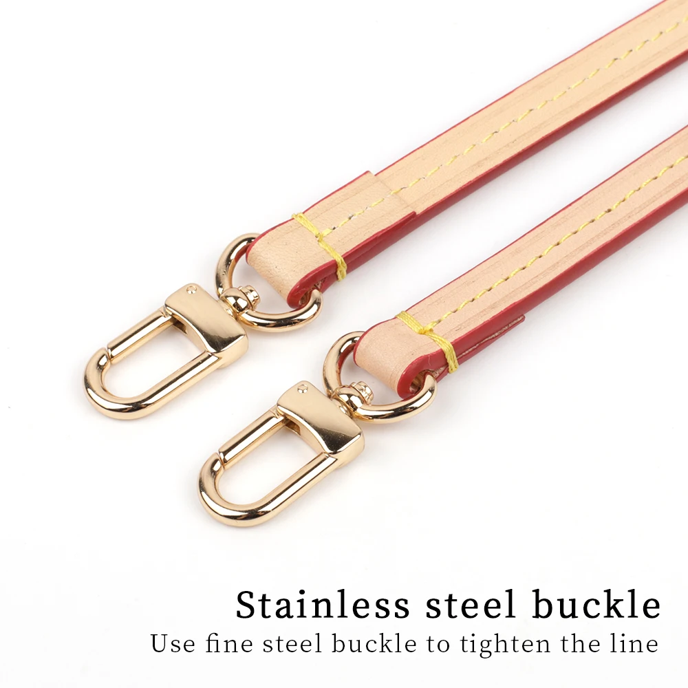 Bag Strap Vachetta Leather Short Bag Purse Handle Cowhide Shoulder Strap Replacement for Women Handbag Accessories