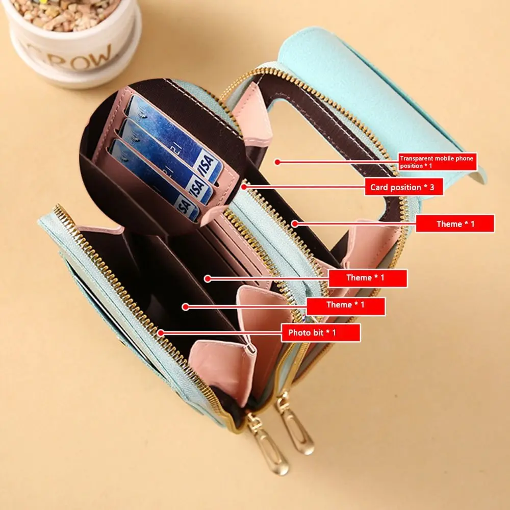 Smartphone RFID Women Touch Screen Phone Bag Handbag Crossbody Bags RFID Anti Theft Purse