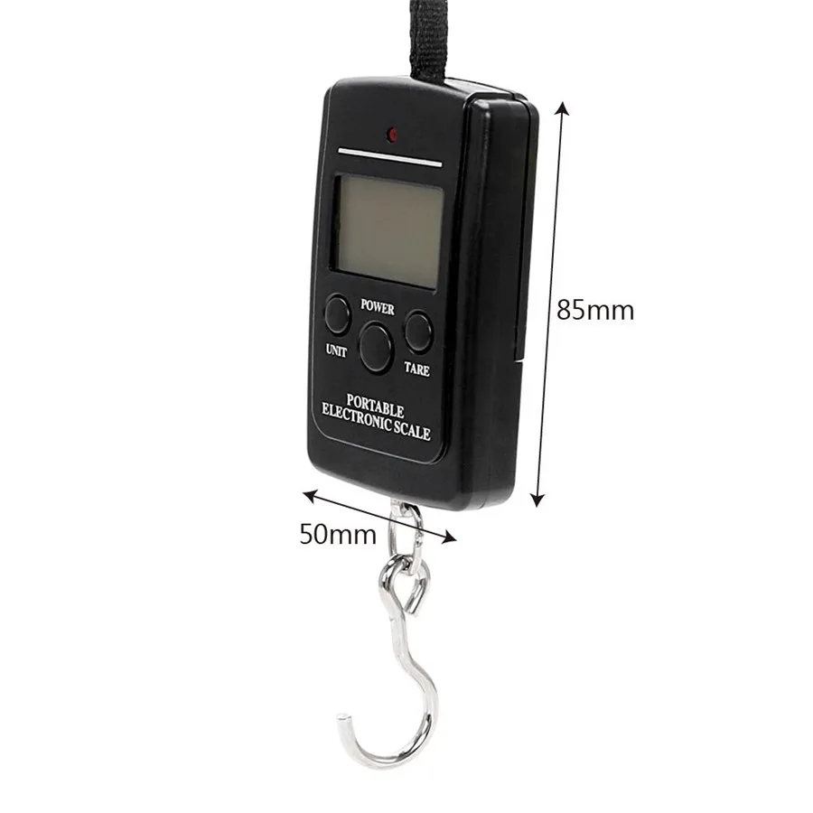 40kg Multifunctional Mini Electronic Digital Portable Hanging Scale Weighs Tool for Fishing Luggage Suitcase Travel Hook Scales