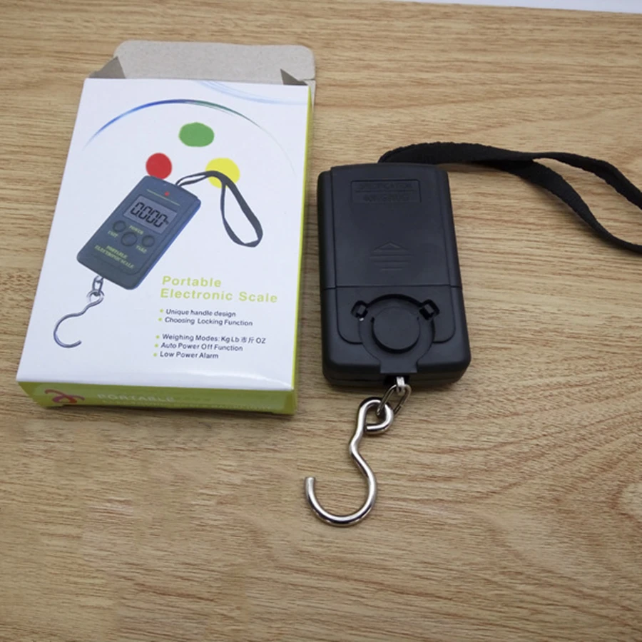 40kg Multifunctional Mini Electronic Digital Portable Hanging Scale Weighs Tool for Fishing Luggage Suitcase Travel Hook Scales