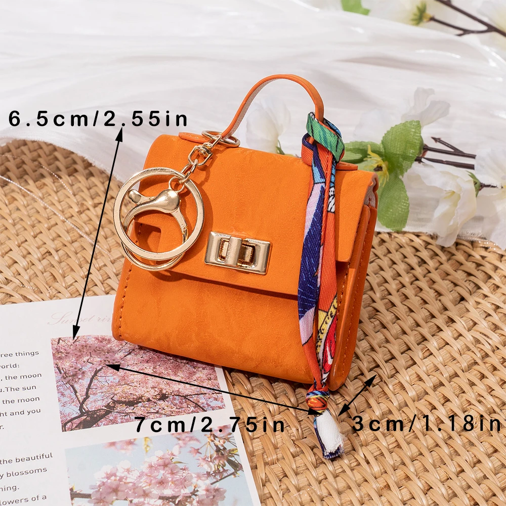 Light Luxury High-end Coin Purses Fashionable Exquisite Bag Accessories New Silk Scarf Bracelet Portable Mini Keychain Pendants