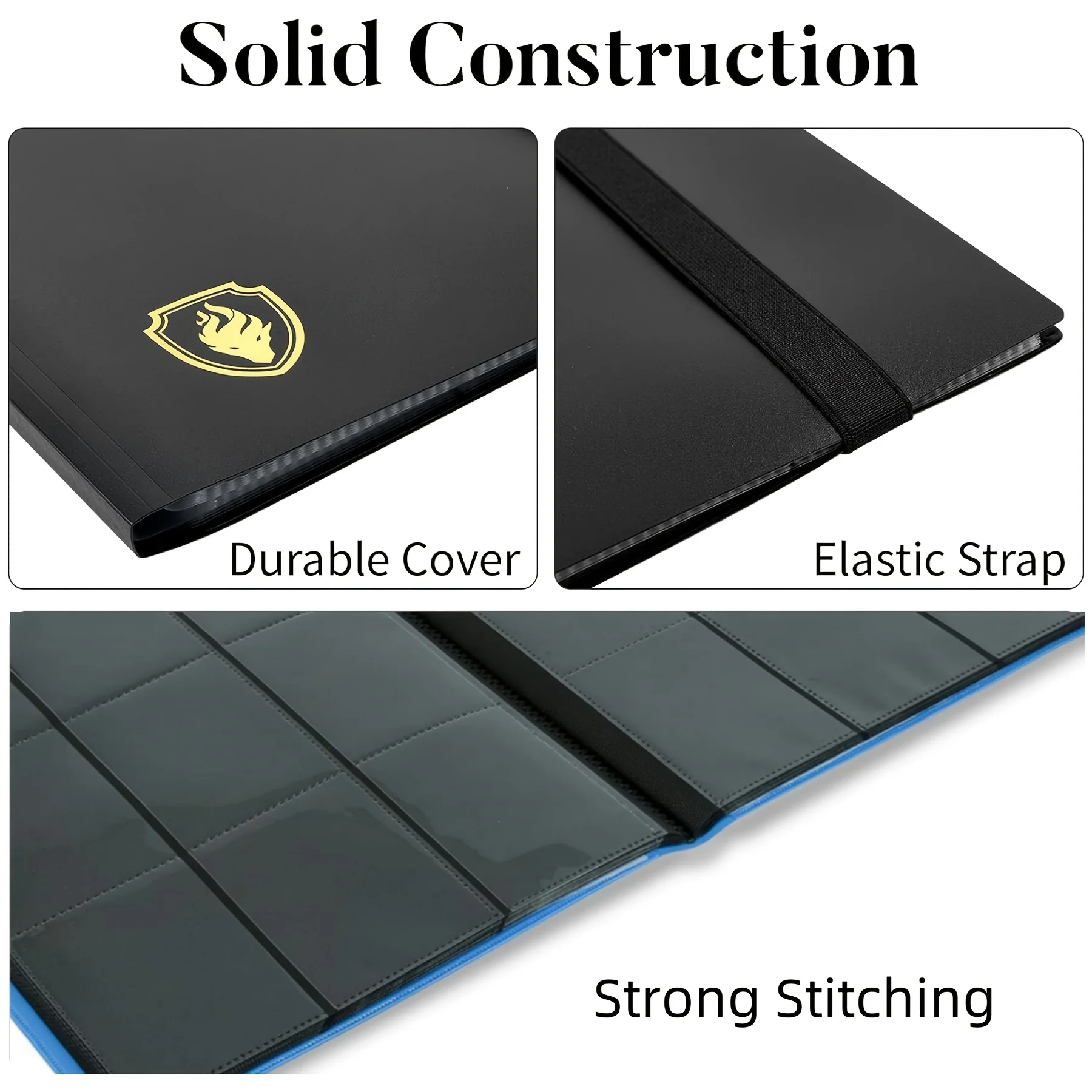 9 Pocket Trading Card Binder Holds 360 Cards, Sleek Side-Loading Card Album, Sturdy Card Collection Folder for TCG